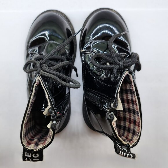 Faux Patent Combat Boots for Girls - Picture 5 of 7